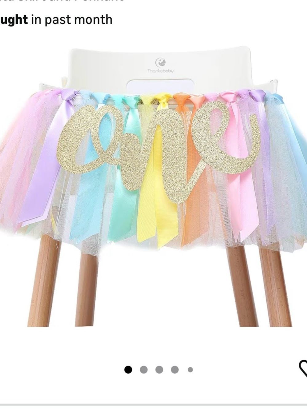 Pastel Rainbow High Chair Banner Tutu Skirt – Rainbow Banner